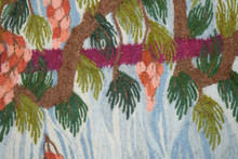 33" Grape Harvest Handwoven Tapestry, Figurative Egyptian Wool Wall Hanging, Natural Dye Folk Art — detail 8