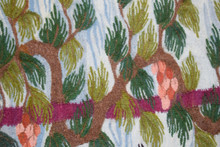 33" Grape Harvest Handwoven Tapestry, Figurative Egyptian Wool Wall Hanging, Natural Dye Folk Art — detail 9