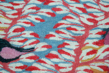 3.4 FT Coral Trees and Birds Handwoven Tapestry, Egyptian Wool Wall Hanging, Natural Dye Folk Art — detail 12