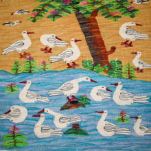 Tree and Ducks handwoven tapestry — view 3