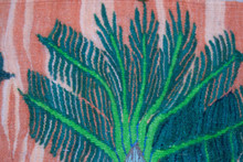 3.4 FT Dovecote and Flower Garden Handwoven Tapestry, Egyptian Wool Wall Hanging, Natural Dye — detail 8