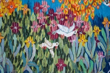 Blossom Branches handwoven tapestry — view 2