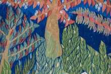 6.4 FT Coral Tree of Life Handwoven Tapestry, Large Egyptian Wool Wall Hanging, Natural Dye Art — detail 9