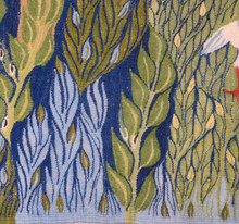 6.4 FT Coral Tree of Life Handwoven Tapestry, Large Egyptian Wool Wall Hanging, Natural Dye Art — detail 10