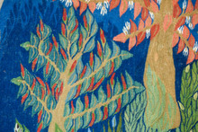 6.4 FT Coral Tree of Life Handwoven Tapestry, Large Egyptian Wool Wall Hanging, Natural Dye Art — detail 11