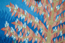 6.4 FT Coral Tree of Life Handwoven Tapestry, Large Egyptian Wool Wall Hanging, Natural Dye Art — detail 12