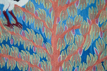 6.4 FT Coral Tree of Life Handwoven Tapestry, Large Egyptian Wool Wall Hanging, Natural Dye Art — detail 13