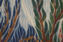 4.8 FT Grazing Horses and Trees Handwoven Tapestry, Egyptian Wool Wall Hanging, Natural Dye Art — detail 12