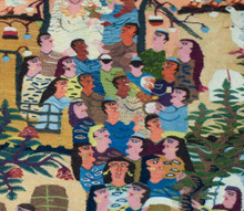 Village Wedding handwoven tapestry — view 9