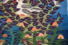 3.5 FT Lion and Gazelles Tree of Life Handwoven Tapestry, Egyptian Wool Wall Hanging, Natural Dye — detail 8