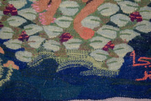 3.5 FT Lion and Gazelles Tree of Life Handwoven Tapestry, Egyptian Wool Wall Hanging, Natural Dye — detail 10