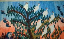 Village Couple Under the Crane Tree handwoven tapestry — view 12