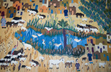 Nile Village Panorama handwoven tapestry — view 7