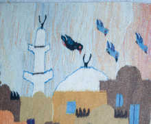 Nile Village Panorama handwoven tapestry — view 17