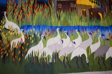 Ibis by the River handwoven tapestry — view 6