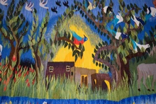 Ibis by the River handwoven tapestry — view 7