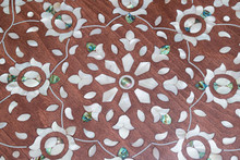Syrian Moroccan Inlay Table, Mother of Pearl & Abalone, Handmade Octagonal Side Table 20" Height — detail 7