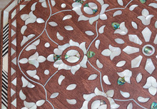 Syrian Moroccan Inlay Table, Mother of Pearl & Abalone, Handmade Octagonal Side Table 20" Height — detail 9