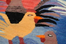 Roosters and Hens handwoven tapestry — view 13