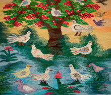 Fruiting Tree of Life with Doves handwoven tapestry — view 4