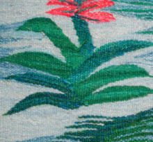 Egyptian Handwoven Wool Tapestry Tree of Life with Doves Folk Art Wall Hanging 56 x 39 in — detail 7