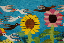 Sunflower Field and Geese handwoven tapestry — view 4