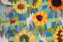 Sunflower Field and Geese handwoven tapestry — view 15