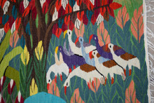 Flowering Thicket with Egrets handwoven tapestry — view 3