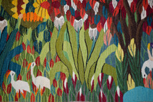 Flowering Thicket with Egrets handwoven tapestry — view 9