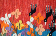 Garden with Donkey and Ibis handwoven tapestry — view 9