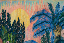 Large Egyptian Handwoven Wool Tapestry Village Market Day 130+ Figures Folk Art Wall Hanging 90 x 66 in — detail 13