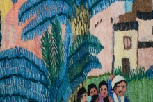 Village Market Day with 130+ Figures handwoven tapestry — view 19