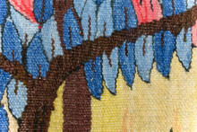 Tree of Life with Egrets — Handwoven Egyptian Wool Tapestry, 3.9 ft — detail 5