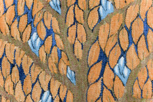 Night Garden with Cattle and Storks — Handwoven Egyptian Wool Tapestry, 3.9 ft — detail 5