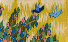 Sunlit Tree of Life with Birds — Handwoven Egyptian Wool Tapestry, 3.3 ft — detail 3
