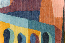 Temple Colonnade and Avenue of Sphinxes — Handwoven Egyptian Wool Tapestry, 4 ft — detail 4