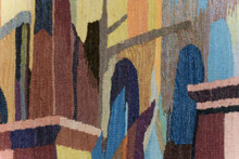 Temple Colonnade and Avenue of Sphinxes — Handwoven Egyptian Wool Tapestry, 4 ft — detail 8