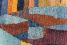 Temple Colonnade and Avenue of Sphinxes — Handwoven Egyptian Wool Tapestry, 4 ft — detail 13