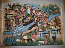 Custom Egyptian tapestry commission, large 4.5–6 ft — example of a past piece — detail 12