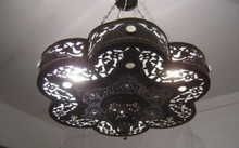 Moroccan black oxidized chandelier
