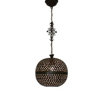 Moroccan Brass Pendant Light Lamp-Oxidized