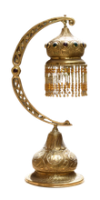 Half moon Beaded Brass Table Lamp