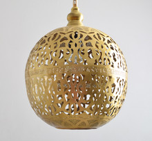 globe pendant brass lamp