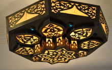 Moroccan brass lamp