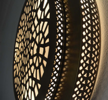 Moroccan antique brass light