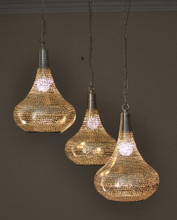 brass hanging lights 
