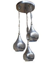 Silver Brass Moroccan Ceiling Light for Dining Room - view 6