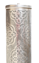 Tall Silver Moroccan Pendant Lamp - Brass