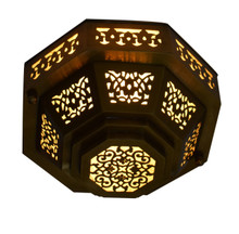 Moroccan Matte Gold Brass Wall Sconce