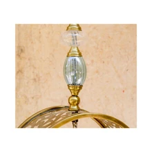 Hand-Blown Glass Pendant Lamp, Moroccan Brass